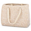 OSŁONKA BEŻOWA TOREBKA 22x28x16cm NOWOCZESNA GLAMOUR WAZON DEKORACJA 25 30