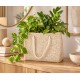 OSŁONKA BEŻOWA TOREBKA 22x28x16cm NOWOCZESNA GLAMOUR WAZON DEKORACJA 25 30