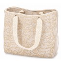 OSŁONKA BEŻOWA TOREBKA 18x22x11cm NOWOCZESNA GLAMOUR WAZON DEKORACJA 20 25