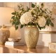 WAZON CERAMICZNY OKRĄGŁY 35cm ZŁOTY BEŻOWY BRĄZOWY GLAMOUR NOWOCZESNY 30 40