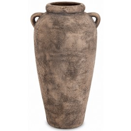 WAZON AMFORA BRĄZOWY BEŻOWY 43cm Z EFEKTEM KAMIENIA BOHO RUSTYKALNY 40 45