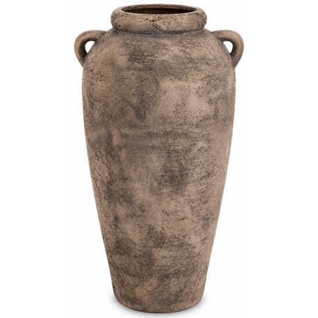 WAZON AMFORA BRĄZOWY BEŻOWY 43cm Z EFEKTEM KAMIENIA BOHO RUSTYKALNY 40 45