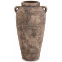 WAZON AMFORA BRĄZOWY BEŻOWY 43cm Z EFEKTEM KAMIENIA BOHO RUSTYKALNY 40 45