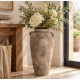 WAZON AMFORA BRĄZOWY BEŻOWY 43cm Z EFEKTEM KAMIENIA BOHO RUSTYKALNY 40 45