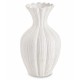 WAZON BIAŁY ZŁOTY CERAMICZNY 30cm Z EFEKTEM KAMIENIA GLAMOUR BOHO MATOWY