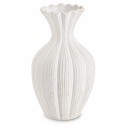 WAZON BIAŁY ZŁOTY CERAMICZNY 30cm Z EFEKTEM KAMIENIA GLAMOUR BOHO MATOWY