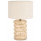LAMPA STOŁOWA BEŻOWA BRĄZOWA 60cm Z TRAWERTYNU GLAMOUR BOHO STOJĄCA