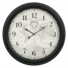 ZEGAR ŚCIENNY METALOWY RETRO CZARNY-BIAŁY 62x6cm