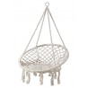 KRZESŁO HAMAKOWE BEŻOWE ZE SZNURA 82x115x138cm