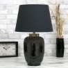 LAMPA STOŁOWA CZARNA BRĄZOWA MOSIĘŻNA h-60cm