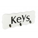 WIESZAK KEYS DREWNIANY BIAŁY 40x17x3cm