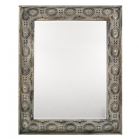 LUSTRO ŚCIENNE ZŁOTE 85x65cm PROSTOKĄTNE STYLOWE RETRO AŻUROWE 80 90