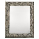 LUSTRO METALOWE ZŁOTE SZARE FAZOWANE 85x65cm RETRO POSTARZANE AŻUROWE 80 90