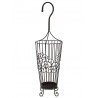 PARASOLNIK METALOWY CZARNY AŻUROWY 90x25x25cm