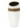 WAZON BIAŁY ZŁOTY wys. 30cm CERAMICZNY